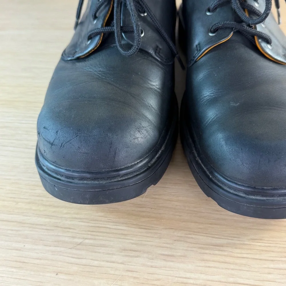 Timberland Mens Waterproof Leather Oxford Shoes Black Lug Sole 93015 Size 10M